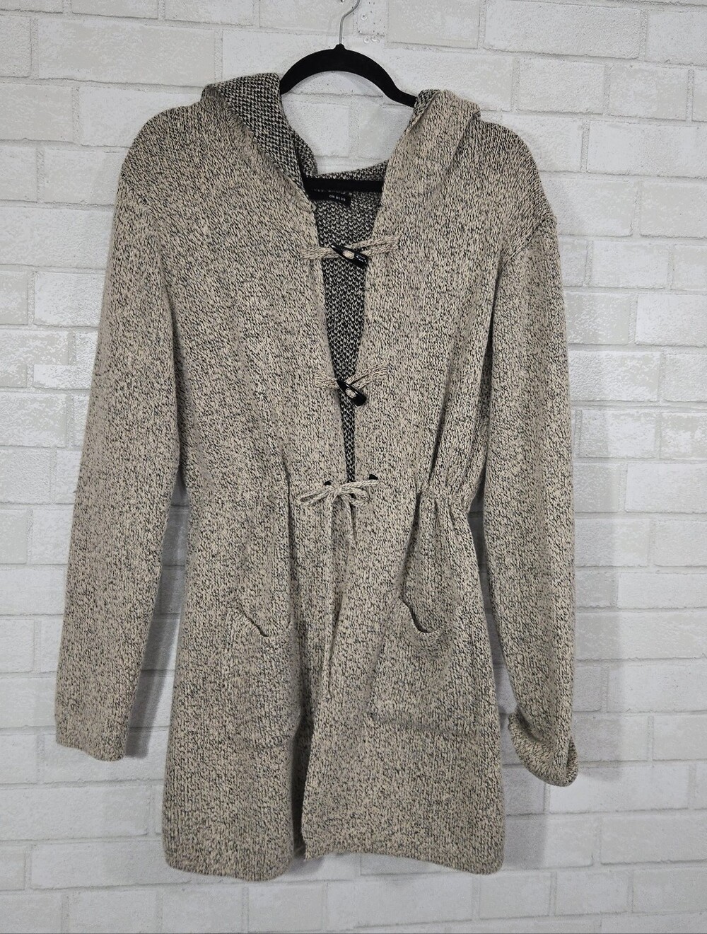 On Blue cozy hooded knit cardigan
